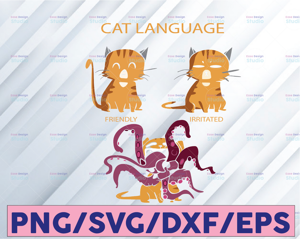 Cat Language Flerken Essential Svg, Cat Friendly , Cat Irritated, Cat Flerken, Funny Cat Svg, Gifts For Cat Lovers, Animals Lovers