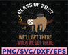 Funny Retro Senior Class Of 2022 Sloth Cap Graduation Svg png Cricut Sloth Svg -Sloth Png - Sloth Clipart - Svg files for Cricut