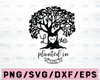Customizable Tree planted in Wedding Anniversary File for Cutting Machines like Silhouette Cameo and Cricut, Commercial Use Digital Design