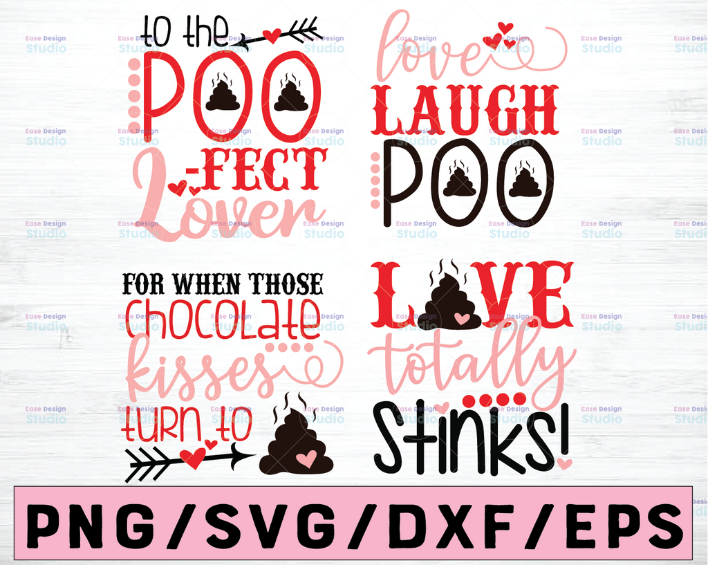 Valentines Day Tp Svg - Toilet Paper SVG Bundle, DXF, EPS, png Files for Cutting Machines Cameo or Cricut - Poop Svg, Valentine's Day Svg
