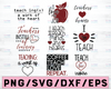 Teacher Valentine Svg Bundle DXF, JPEG, PNG, Teacher Shirt svg, Valentines Svg, Love To Teach Quote Saying, Teaching Svg, Educator svg