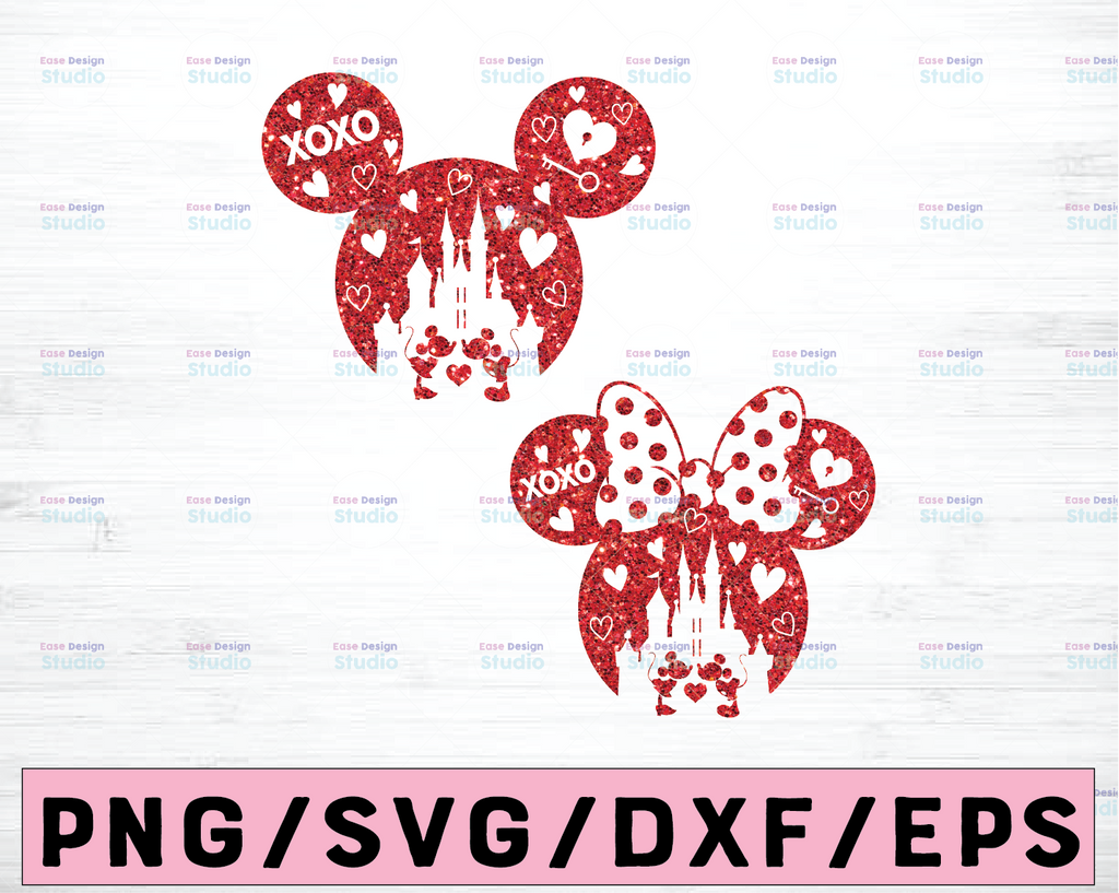 Mickey Hearts svg, Mickey Valentine's day svg, Valentines svg, Disney Valentine svg, Mickey Ears, Kids Valentines Day svg, Mickey Valentine