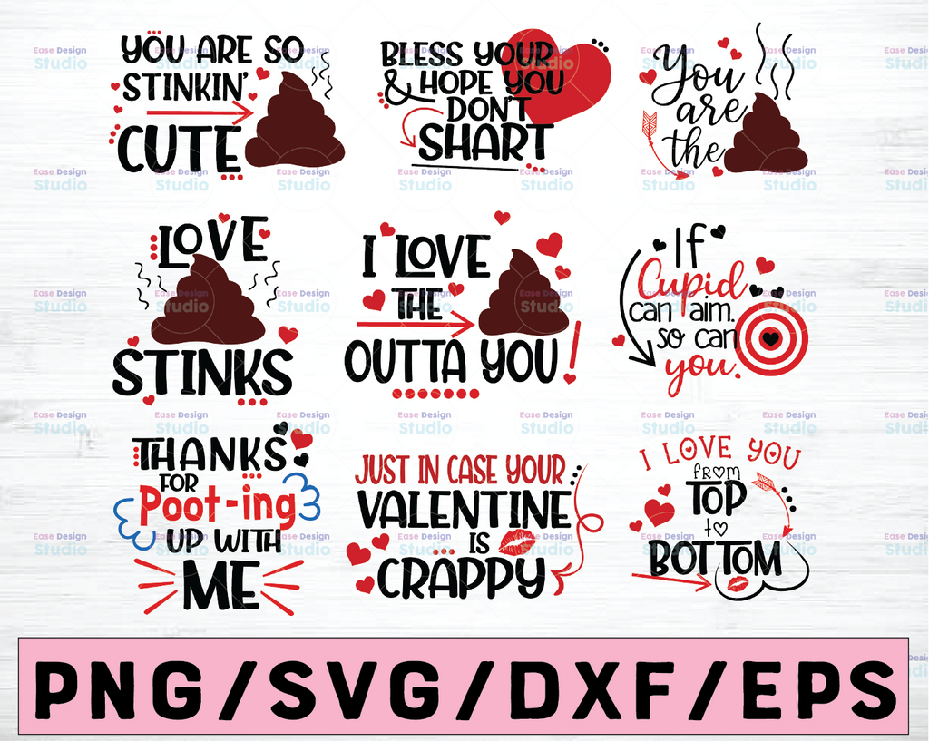 9 Valentine Toilet Paper SVG Bundle ,Valentine SvG , Valentine's Day SvG , Bundle SvG , Valentine's Day SvG , Instant Download Cut File