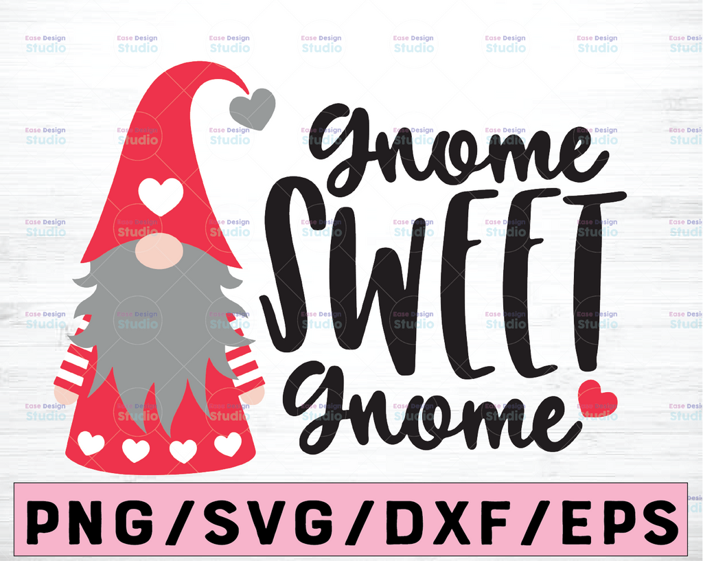 Valentines Day SVG cut file, Gnome SVG file, Home Sweet Home svg file, Gnome Sweet Gnome, Wooden Sign svg for home, SVG Valentines Day