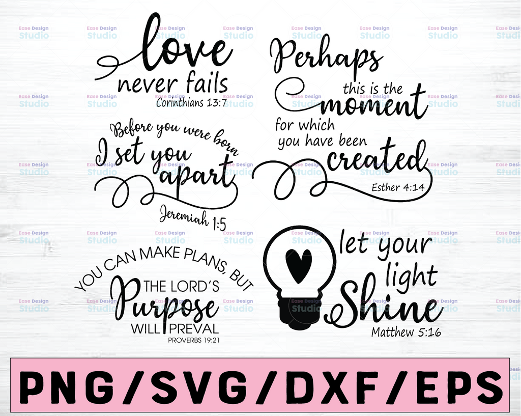 Know Your Purpose Bible Verse SVG and Cut Files for Crafters