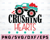 Valentine SVG | Valentines Day SVG | Monster Truck SVG | Svg Files for Cricut | Silhouette Files