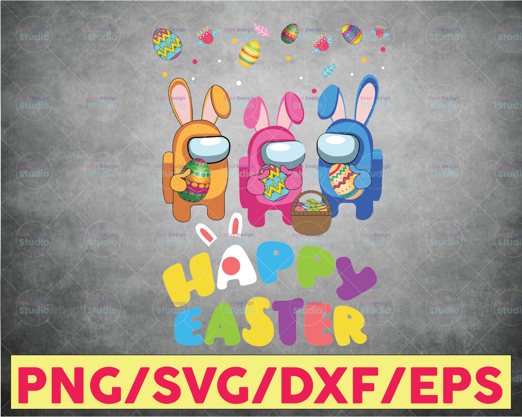 Easter Among Us png, Among Us Bunny Ears png, Happy Easter Day png, Bunny Ears PNG, Among Us Easter PNG Sublimation printing DTG printing