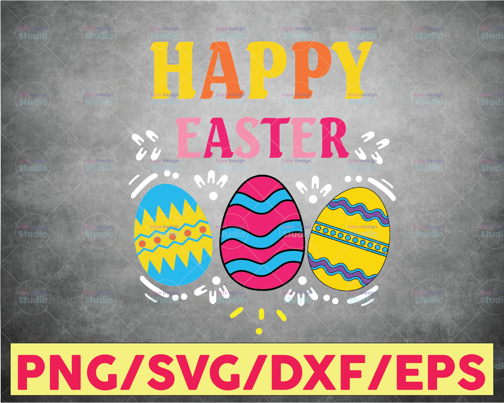 Happy Easter Digital Download, Easter, Happy Easter, PNG, Clipart, Sublimation Design, eggs EasterDesign