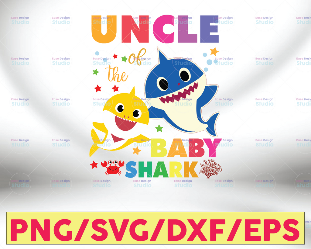 Uncle Of The Baby Shark Svg, Trending Svg, Baby Shark Svg, Shark Svg, Uncle Shark Svg, Uncle Svg, Shark Family Svg, Baby Shark Family,