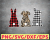 Leopard & Buffalo Plaid Easter Bunny PNG, Cute Bunny Shirt, Funny Rabbit Shirt, Easter Bunny PNG for Sublimation download DTG printing