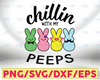 Chillin with my peeps Easter SVG PNG DXF digital file