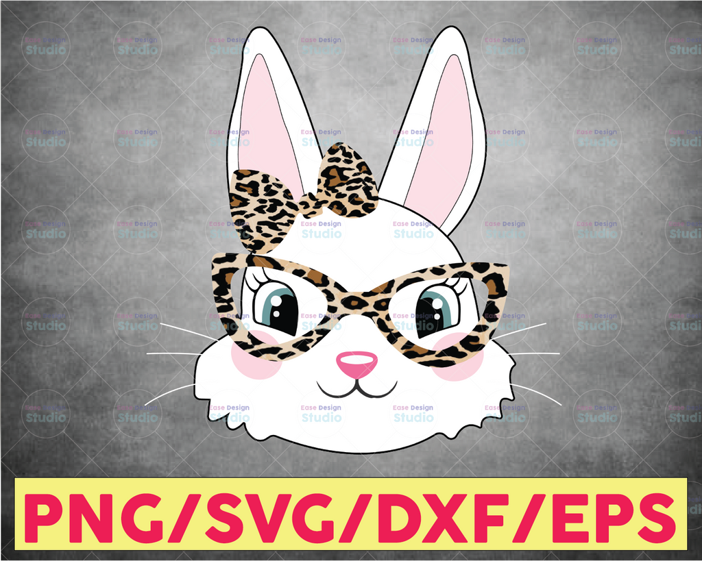 BUNNY PNG, Bunny Leopard, Bunny Png, Easter Sublimation, Easter Buny Png, Leopard Easter Bunny, Easter Bunny Glasses, Easter Sublimation