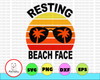 Funny Beach Png Resting Beach Face Png Sublimation Beach Cover Up Summer Vacation png Printable, Digital Print Design