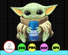 Baby Yoda with Bud Light PNG,  Baby Yoda png, Sublimation ready, png files for sublimation,printing DTG printing - Sublimation design download - T-shirt design sublimation design