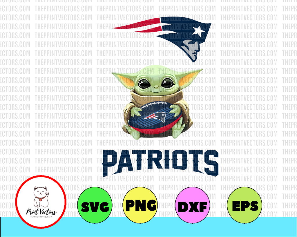 Baby Yoda with New England Patriots NFL PNG,  Baby Yoda NFL png, NFL png, Sublimation ready, png files for sublimation,printing DTG printing - Sublimation design download - T-shirt design sublimation design