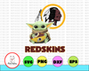 Baby Yoda with Redskins NFL PNG,  Baby Yoda NFL png, NFL png, Sublimation ready, png files for sublimation,printing DTG printing - Sublimation design download - T-shirt design sublimation design