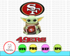 Baby Yoda with San Francisco 49ers NFL PNG,  Baby Yoda NFL png, NFL png, Sublimation ready, png files for sublimation,printing DTG printing - Sublimation design download - T-shirt design sublimation design