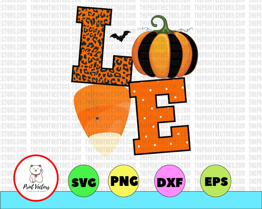 Love- Halloween- Digital instant Download - PNG clipart