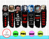 Top Horror Characters PNG, Horror, Horror Movie, Sublimated Printing/INSTANT DOWNLOAD / Png Printable / Digital Print Design.