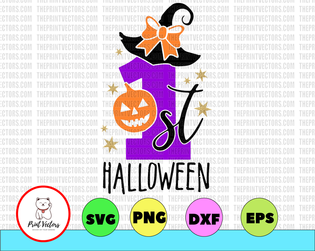 1st Halloween Svg My First Halloween Svg Baby's 1st Halloween Svg Cutting File Halloween Cut Files Halloween Cutting File Halloween Design