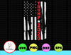 Trump 2020 American Flag Vintage SVG PNG DXF