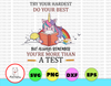Try Your Hardest Funny Unicorn Reading Teacher svg, dxf,eps,png, Digital Download