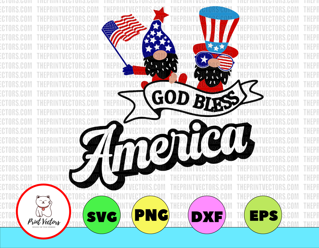 God Bless America svg, independence day svg, fourth of july svg, usa svg, america svg,4th of july png eps dxf jpg
