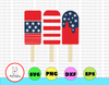 Ice Cream 4th July The Independence Day Usa America Flag PNG - Sublimation design - Digital design - Sublimation - DTG printing - Clipart