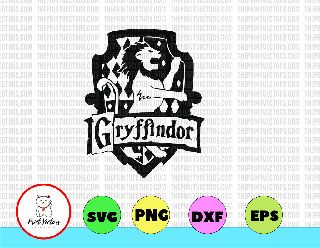 Gryffindor Emblem SVG Muggle svg Hogwarts Houses SVG hogwarts crests svg muggle clipart