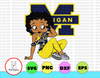 Betty Boop With Michigan Wolverines PNG File, NCAA png, Sublimation ready, png files for sublimation,printing DTG printing - Sublimation design download - T-shirt design sublimation design
