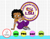 Betty Boop With LSU Tigers football PNG File, NCAA png, Sublimation ready, png files for sublimation,printing DTG printing - Sublimation design download - T-shirt design sublimation design