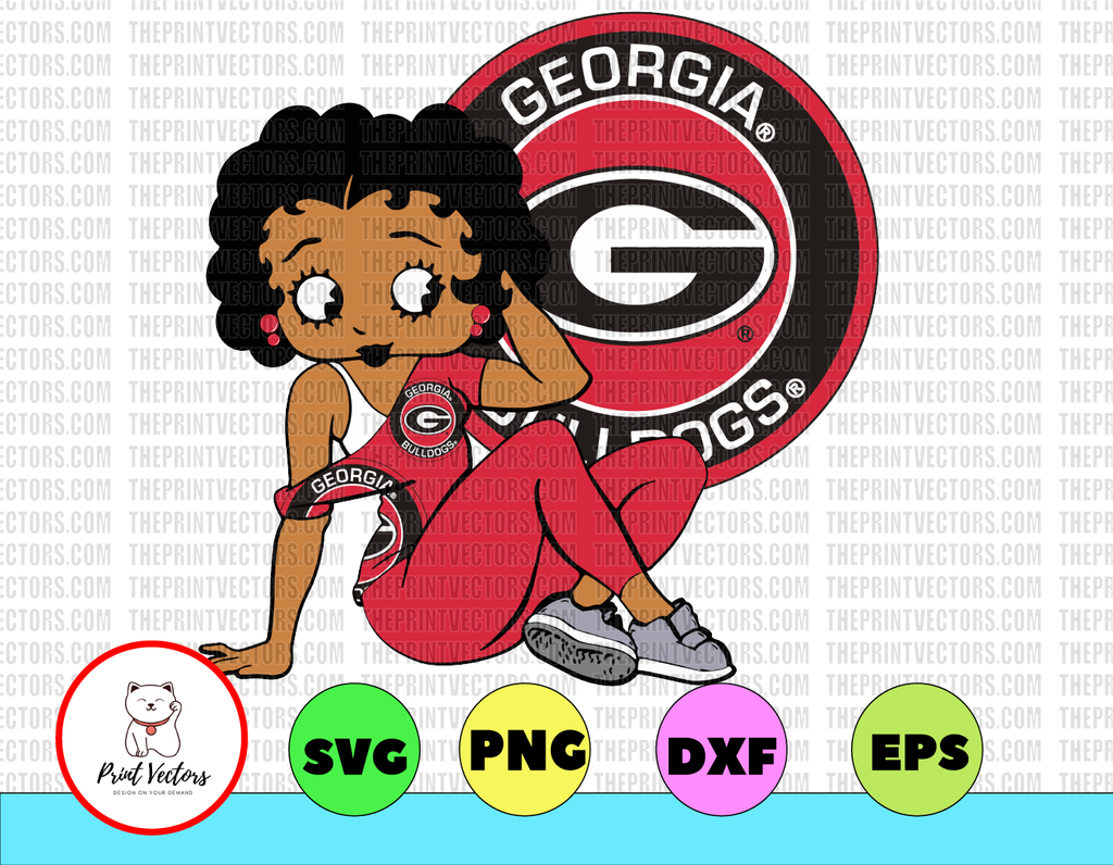 Betty Boop With Georgia Bulldogs PNG File, NCAA png, Sublimation ready, png files for sublimation,printing DTG printing - Sublimation design download - T-shirt design sublimation design