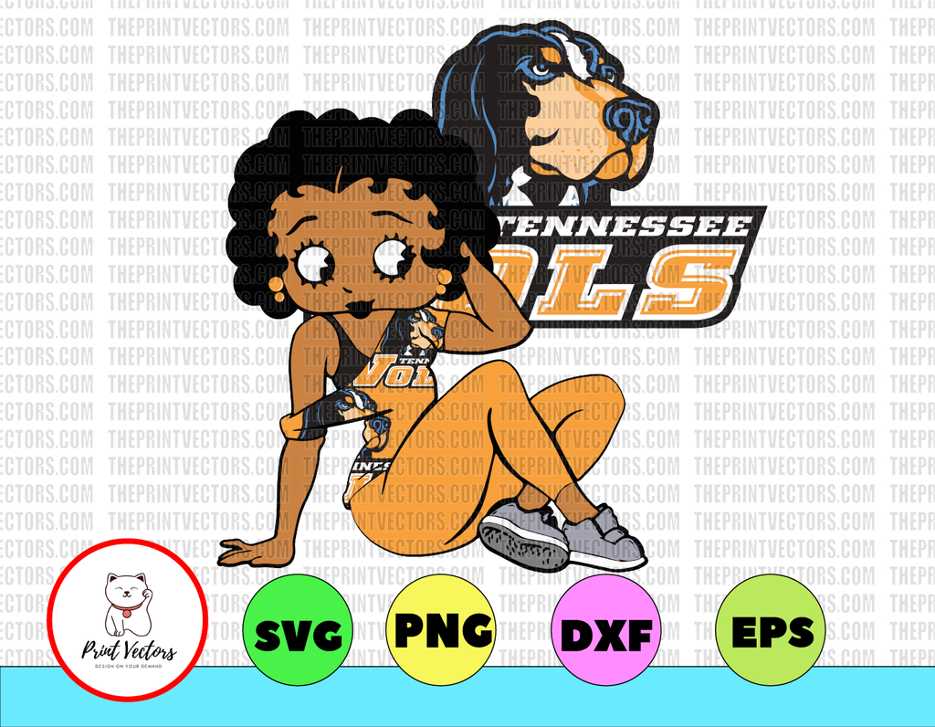 Betty Boop With Tennessee Vols PNG File, NCAA png, Sublimation ready, png files for sublimation,printing DTG printing - Sublimation design download - T-shirt design sublimation design