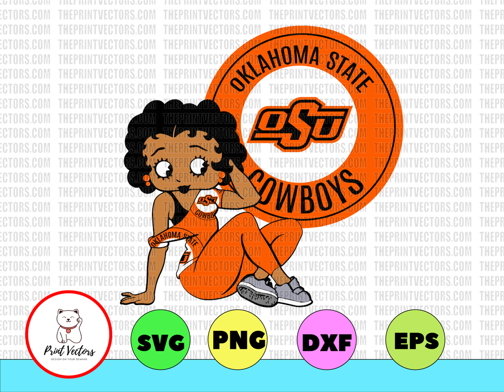 Betty Boop With Oklahoma State PNG File, NCAA png, Sublimation ready, png files for sublimation,printing DTG printing - Sublimation design download - T-shirt design sublimation design