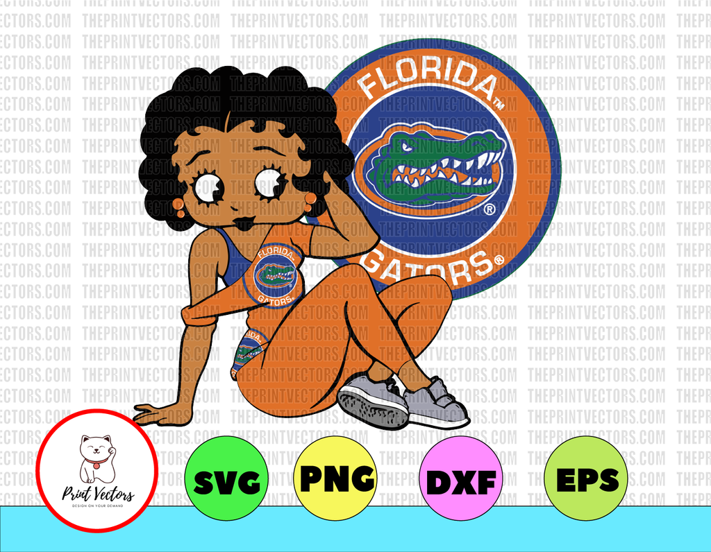 Betty Boop With Florida Gators PNG File, NCAA png, Sublimation ready, png files for sublimation,printing DTG printing - Sublimation design download - T-shirt design sublimation design