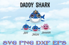 Daddy Shark Jeff Jason Jennifer svg, dxf,eps,png, Digital Download
